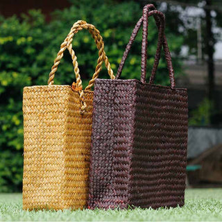 Women Rattan Woven Straw Bag