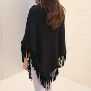 Women Sweater Cloak Shawl