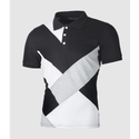 Men Cotton Geometric Patterned Polo Shirt