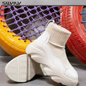 Stretch Platform Knit Stitching Sock Sneakers