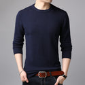 Men Thin Slim Round Neck Sweater