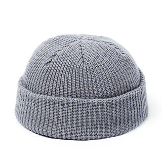 Buy gray Men Knitted Beret Beanie Multi Colored Hats