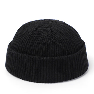 Buy black Men Knitted Beret Beanie Multi Colored Hats