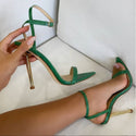 Women's Pointed Toe Stiletto High Heel Sandals