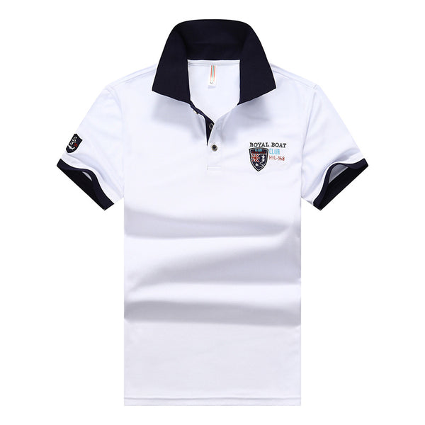 Men Half-Sleeved Lapel Polo Shirt