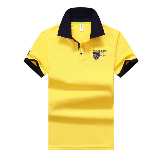 Men Half-Sleeved Lapel Polo Shirt