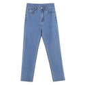 High Waist Slim Straight Capris Jeans