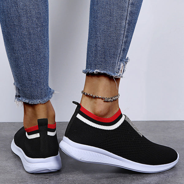 Women Low-Top Knit Ankle Sneakers