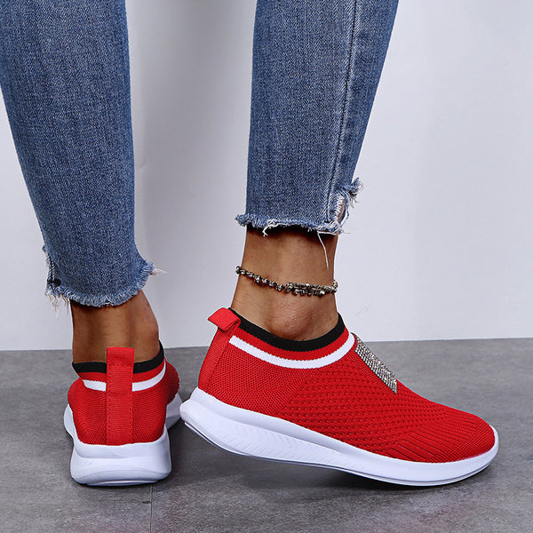 Women Low-Top Knit Ankle Sneakers