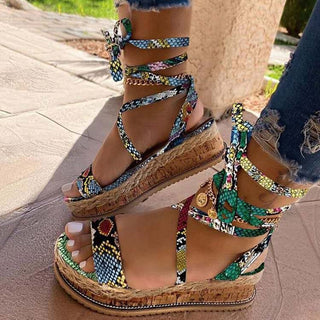 Buy green Women Roman High-Strapped Sandals