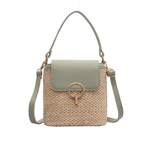 Knitted Straw Crossbody and Hand Bag