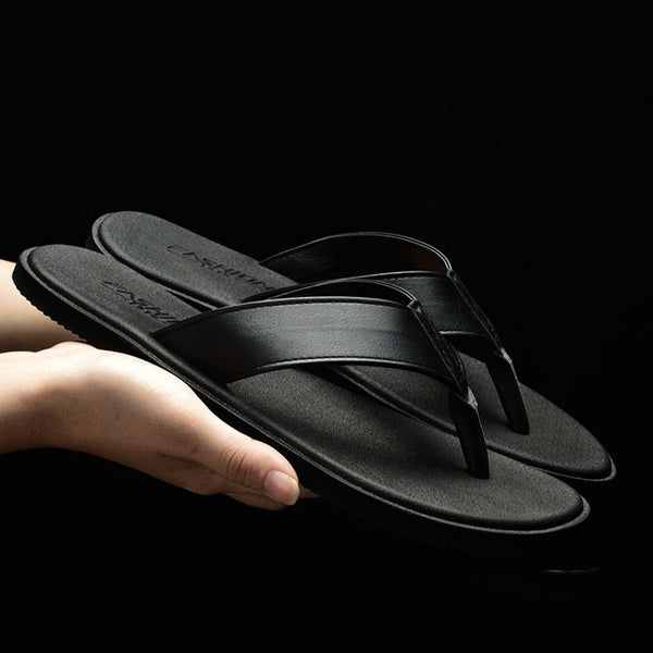 Unisex Thin Leather Flip Flops