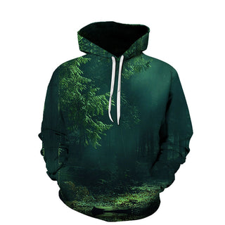 Nature Themed Drawstring Hoodie