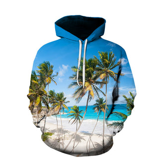 Buy tropical-beach Nature Themed Drawstring Hoodie