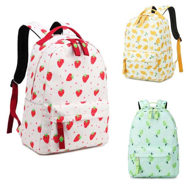 Printer Fruit Patterned Backpack