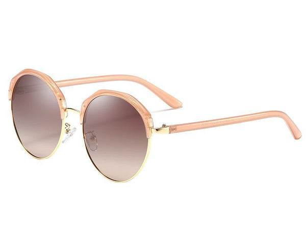 Fully Round Half-Framed Sunglasses