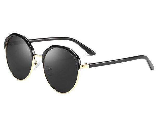 Fully Round Half-Framed Sunglasses