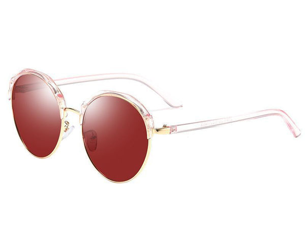 Fully Round Half-Framed Sunglasses