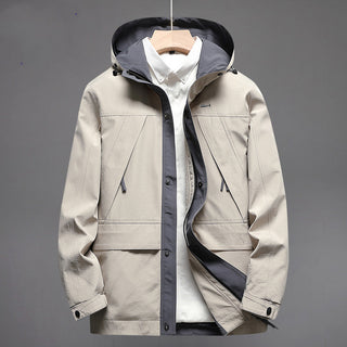 Buy white Men Patterned Hooded Solid Jacket