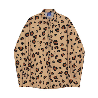 Men Leopard Printed Long-Sleeve Shirt