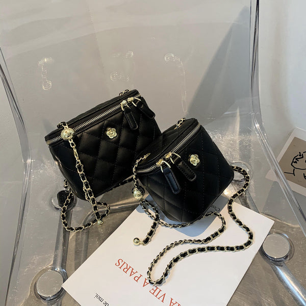 Small Square Chain-Strap Crossbody Bag