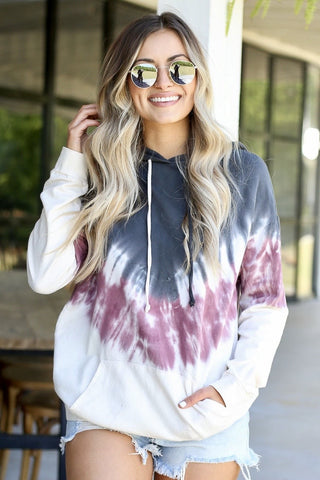 Tie-Dye Drawstring Hoodie