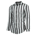 Men Long Sleeve Striped Shirt