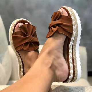 Women Bow-Strap Platform Sandals