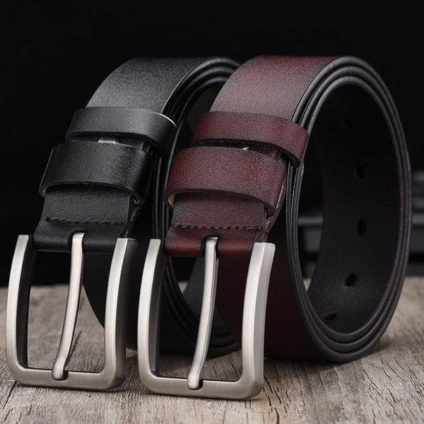 Leather Vintage Pin Buckle Simple Belt