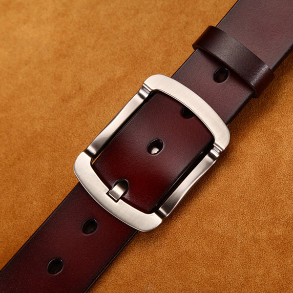 Leather Vintage Pin Buckle Simple Belt