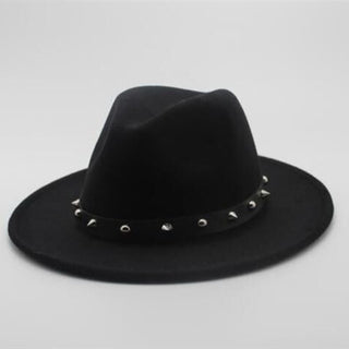 Buy black Men Spiked Monochrome Felt Hat