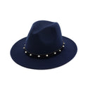 Men Spiked Monochrome Felt Hat