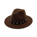 Men Spiked Monochrome Felt Hat