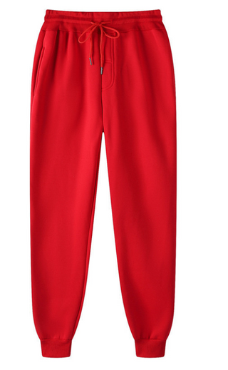 Buy red Cotton Fleece Casual Drawstring Sweat Pants