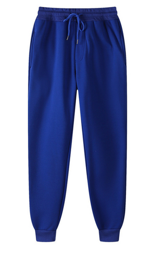 Buy blue Cotton Fleece Casual Drawstring Sweat Pants