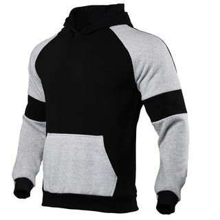 Buy black Men Long Sleeve Solid Color Hoodie