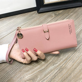 Women Solid Colored Long Wallet