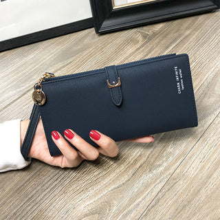 Women Solid Colored Long Wallet