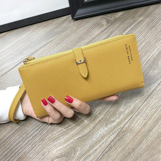 Buy yellow Women Solid Colored Long Wallet