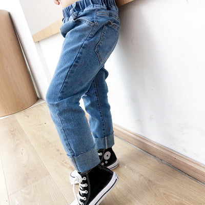 Unisex Ripped Jeans Denim Trousers