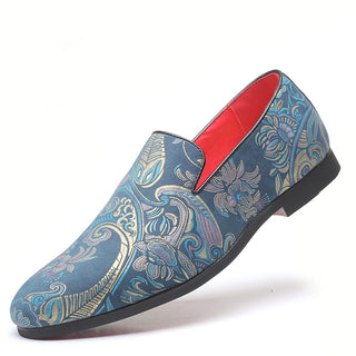 Men Floral Patterned Loafers