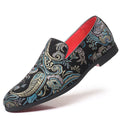 Men Floral Patterned Loafers