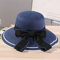 Women Big Brim Beach Straw Hat with Bow