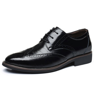 Buy black Men&#39;s Fashion Business Casual Leather Shoes