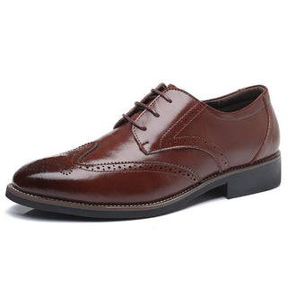 Buy brown Men&#39;s Fashion Business Casual Leather Shoes