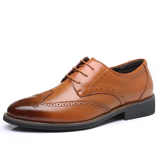 Buy yellow Men&#39;s Fashion Business Casual Leather Shoes