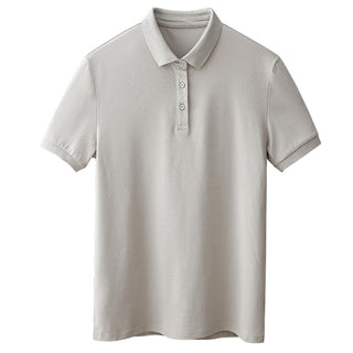 Buy light-grey Business Casual Men&#39;s Polo Shirt