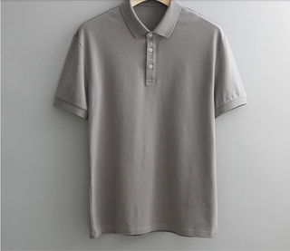 Buy dark-grey Business Casual Men&#39;s Polo Shirt