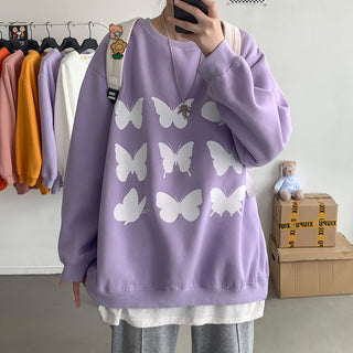 Buy purple Harajuku Style Butterfly Sweater