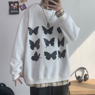 Buy white Harajuku Style Butterfly Sweater